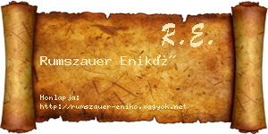 Rumszauer Enikő névjegykártya